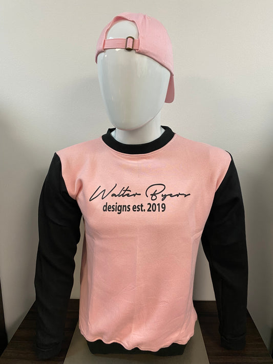 Pink and black sweatshirt