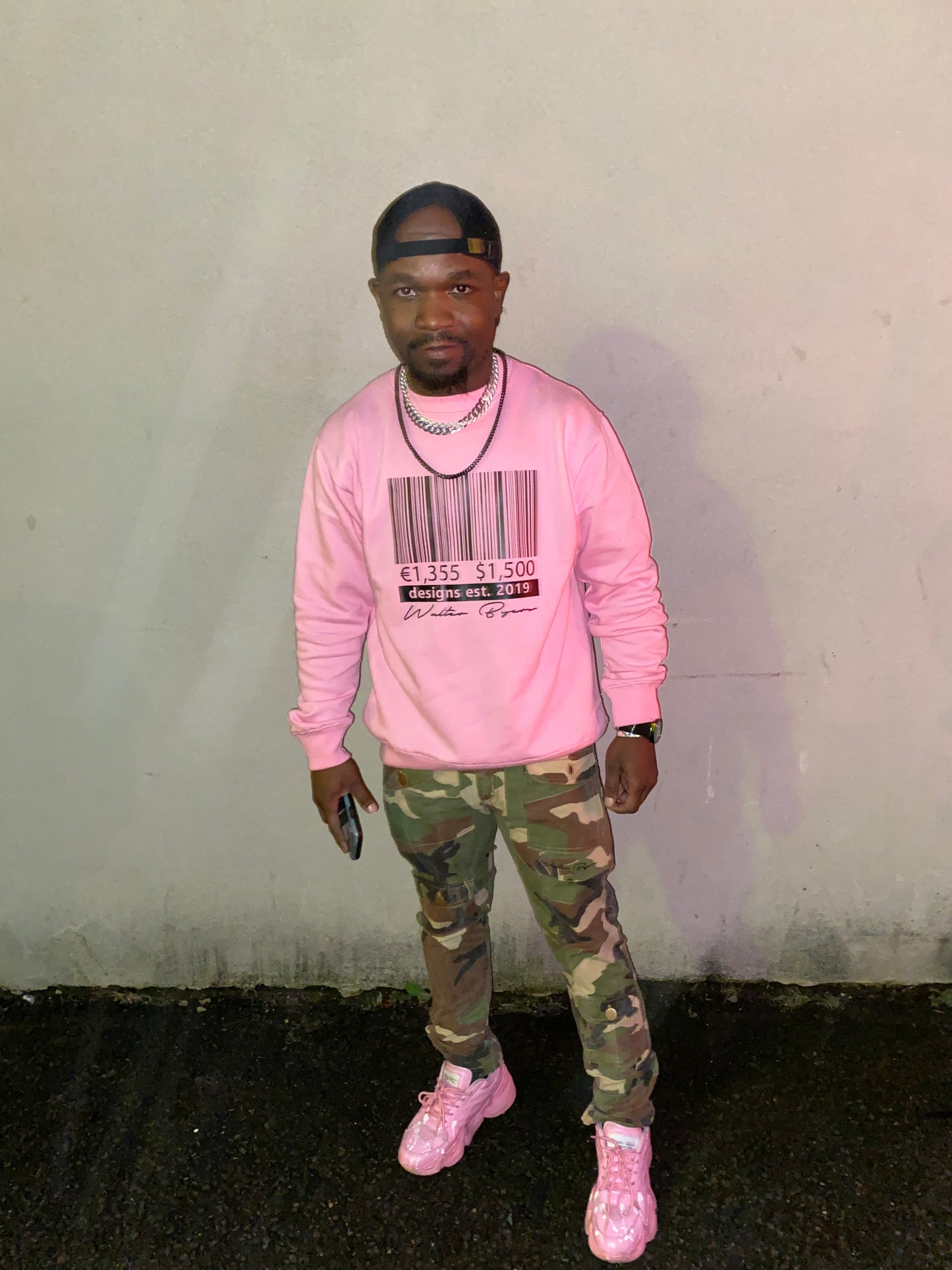 Pink barcode sweatshirt