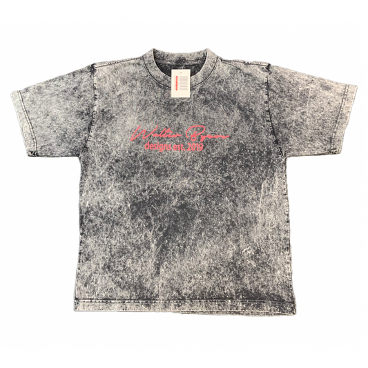 Black acid wash T-shirt