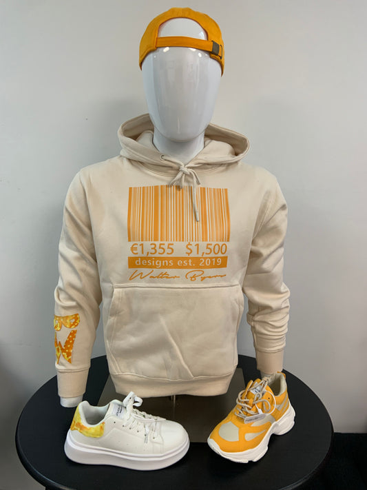 Yellow barcode hoodie