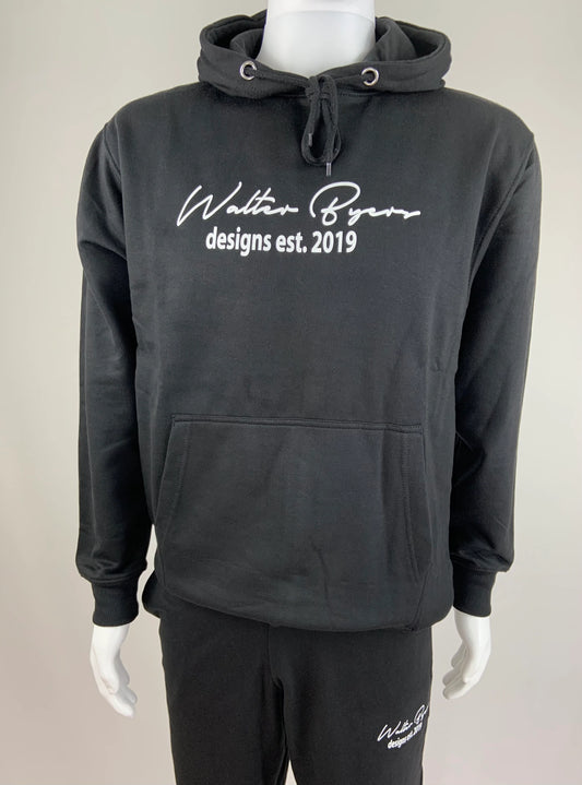 Black Signature Drawstring Hoodie